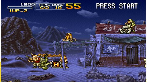 Playing Metal Slug X Super Vehicle on Playstation 1