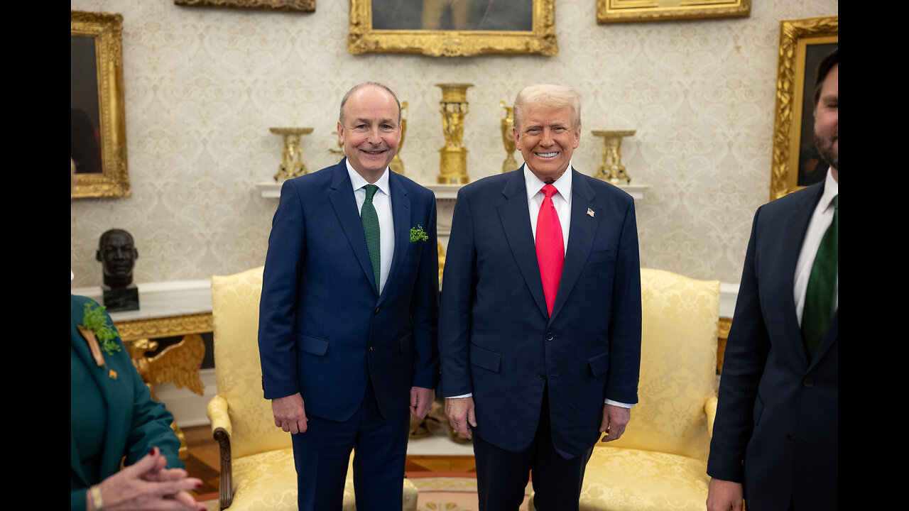 🚨🔥LIVE NOW: President Trump meets with Ireland PM at White House