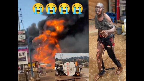 😭Petroleum car made accident at the border !! Explosion 💥💥💥💥💥