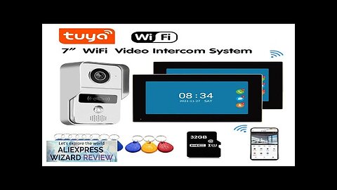 Smart 7 Inch Monitor WiFi Tuya Video Doorbell Outdoor Door Bell Waterproof Review