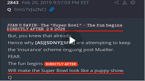 JUAN O SAVIN- The "Super Bowl" - The fun begins DIRECTLY AFTER 2 8 2026
