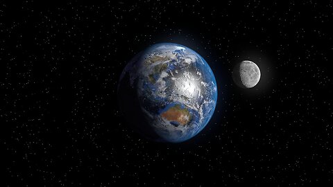 Earth and moon orbit - Blender Animation