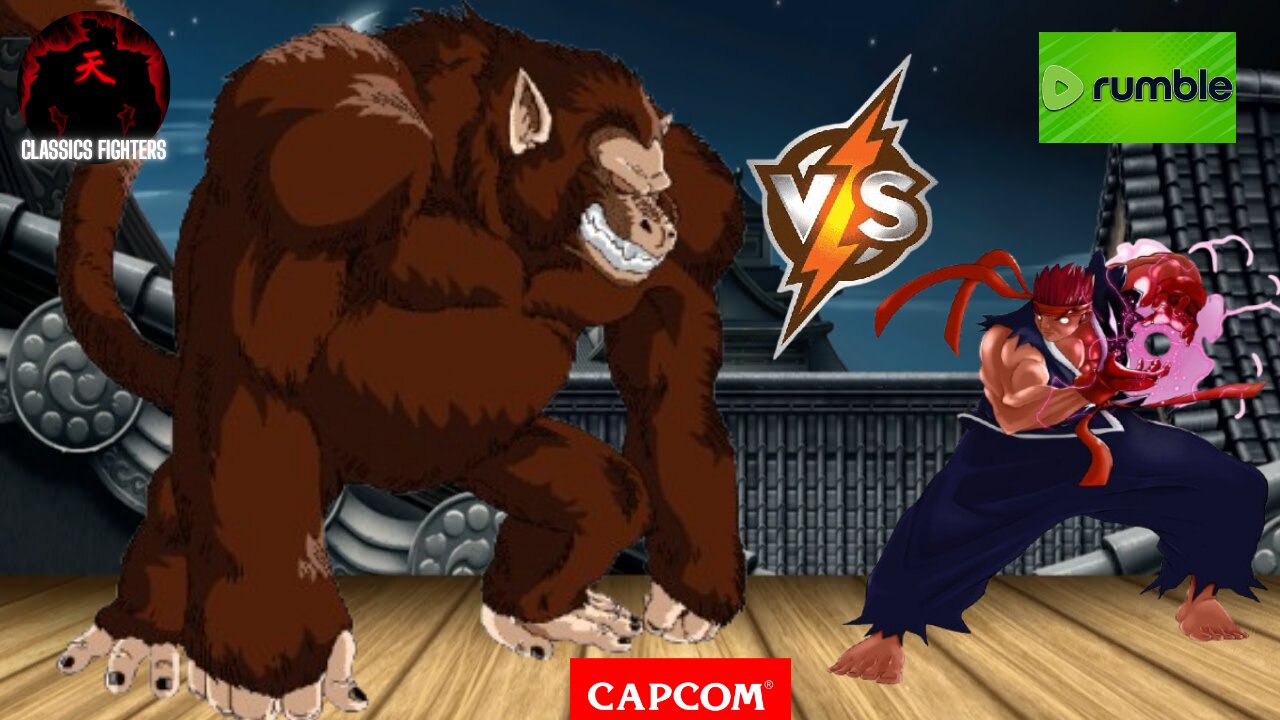 Gohan's Oozaru Vs Ryu street fighter