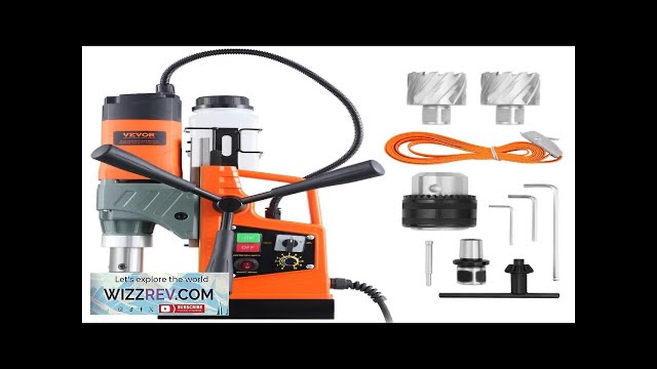 Magnetic Drill 1450W 12500N Portable Mag Drill Press 800RPM Review