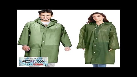 Rain Coats (2 Pack) Reusable EVA Rain Ponchos for Adults Rain Review