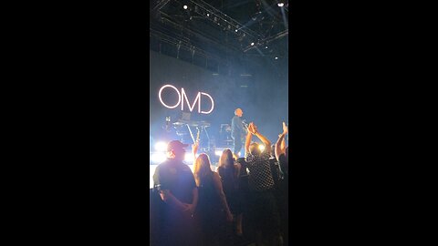 OMD leaving the stage in June 2025 in Houston, Texaa