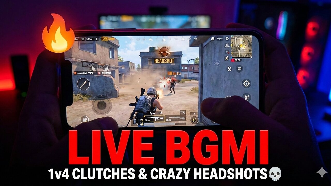 🔥 BGMI LIVE | 1v4 Clutches & Crazy Headshots 💀