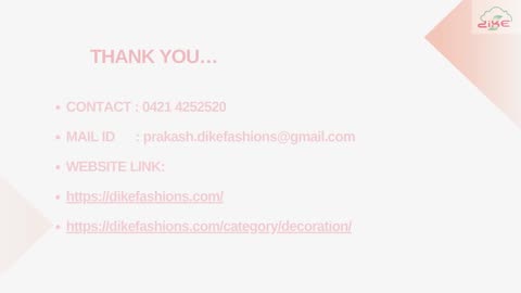 Decoration | Dike Fashions