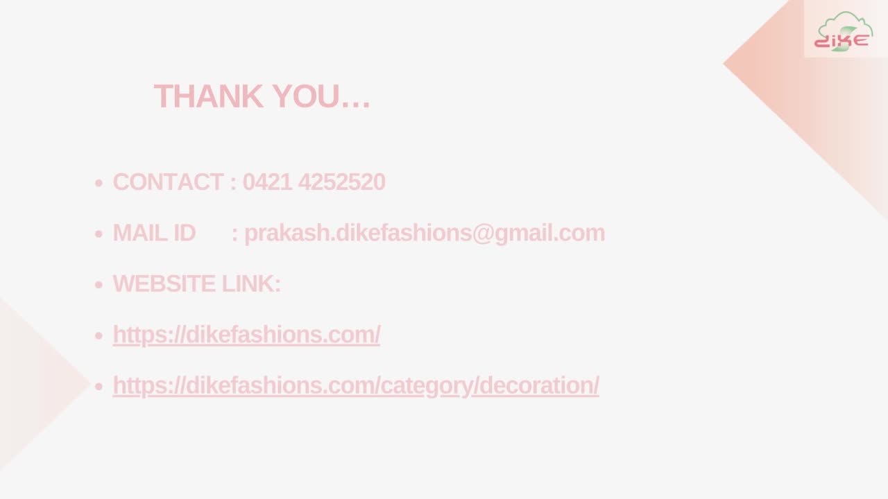 Decoration | Dike Fashions