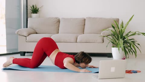 Women and Men Doing Yoga Position