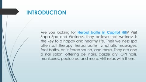 Are you looking for Herbal baths in Capitol Hill?