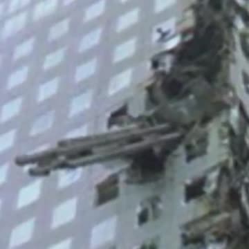 9/11 and impaled themselves into a building hundreds of feet away.