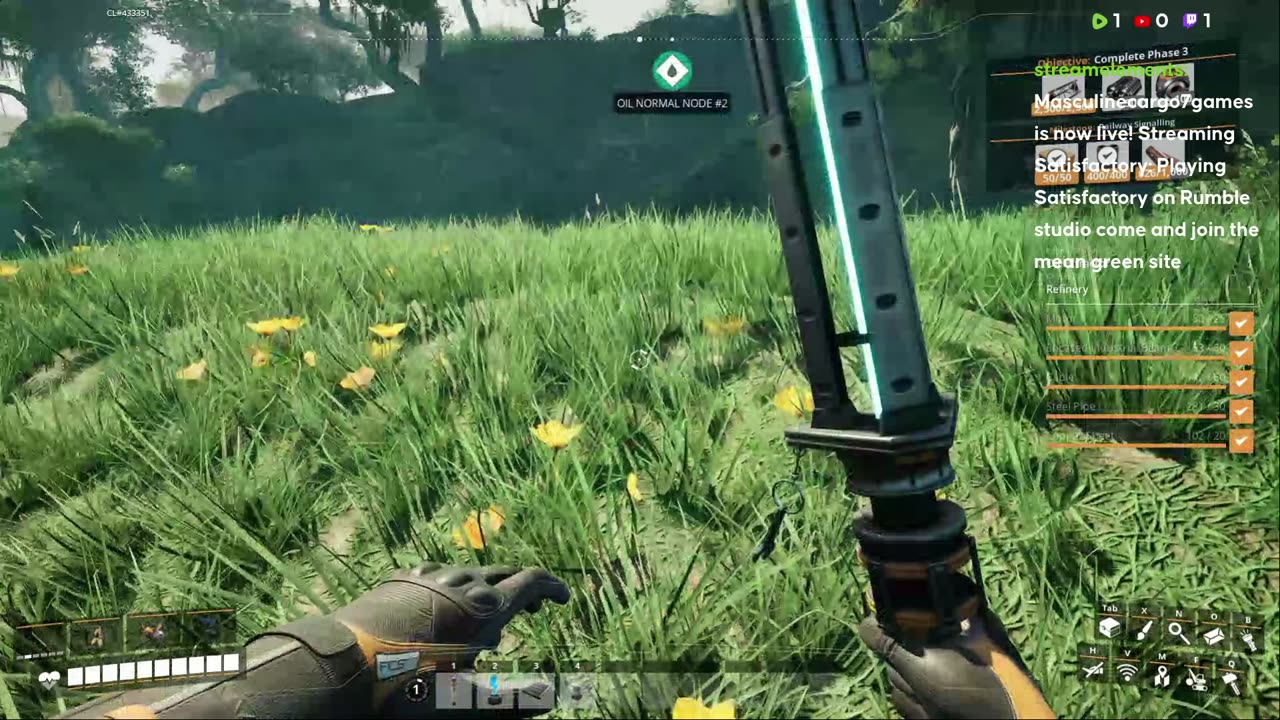 Playing Satisfactory on Rumble studio come and join the mean green site