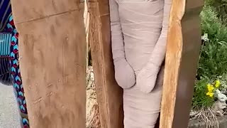 Must Watch: Father and Son's build £250 life-size pharaoh for an Ancient Egypt s