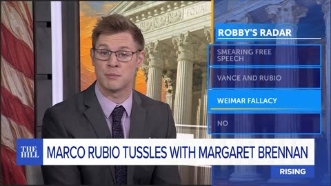 Marco Rubio DESTROYS Margaret Brennan For Saying Free Speech HELPED Nazis-Robby Soave