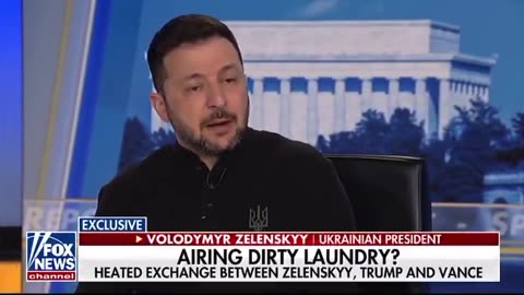 Volodymyr Zelenskyy speaks with Bret Baier live on Fox after the confrontation at the White House