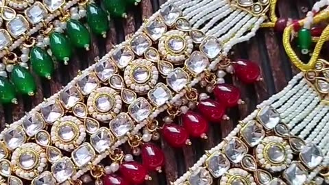 Beautiful Indian Dabbi Kundan Choker Set
