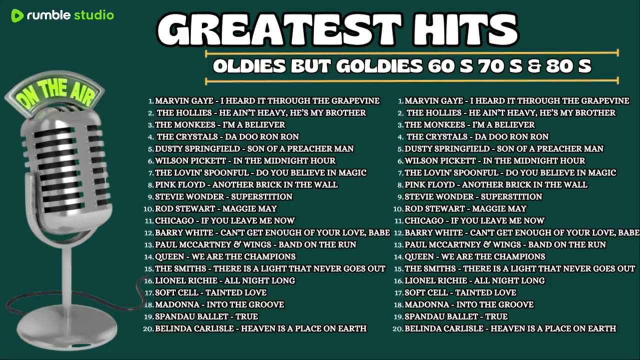 Oldies songs - the best of music - from the 60s, 70s, 80s and 90s1