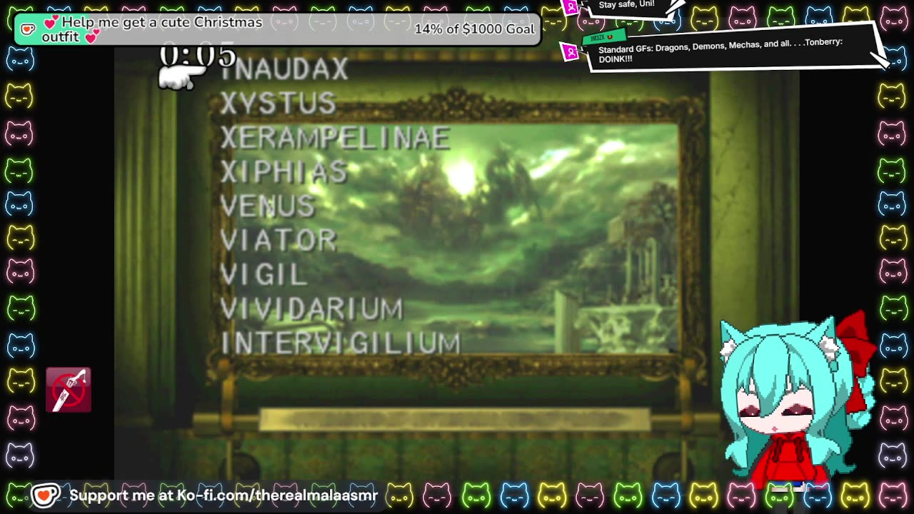 Through the castle playing with the witch's pets