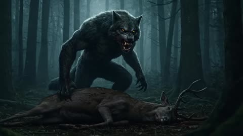 #DOGMAN, MY DAD WAS HUNTING & WALKED UP ON A DOGMAN EATING...