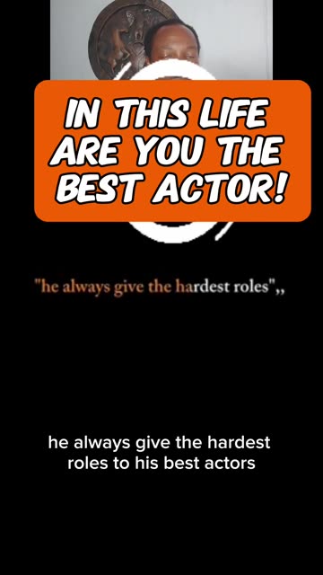 NEVER COMPLAIN: GOD GIVES THE HARDEST ROLES TO HIS BEST ACTORS