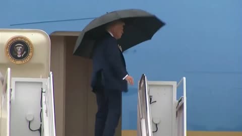 . @POTUS departs for his visit to the Middle East — in celebration of his historic Gaza Peace Deal