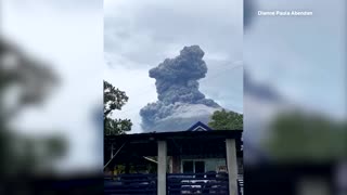 Mount Kanlaon erupts in the Philippines