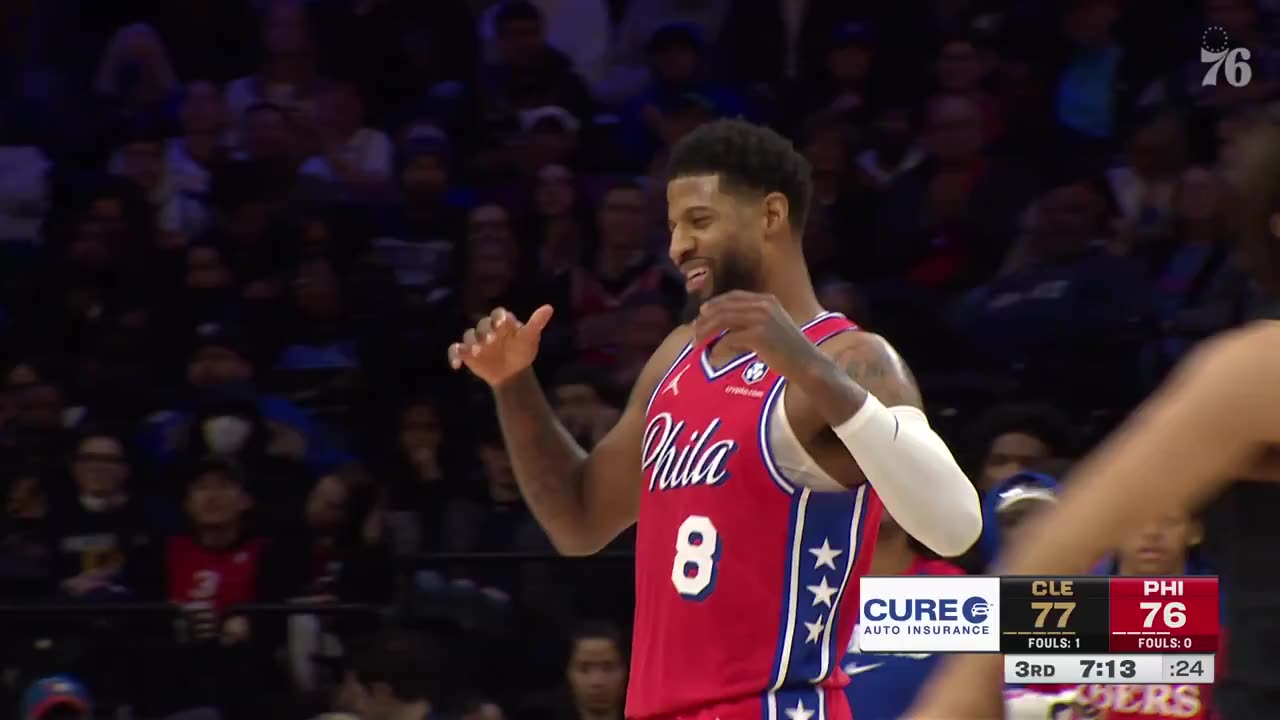 Philadelphia 76ers - jab step triple for PG!