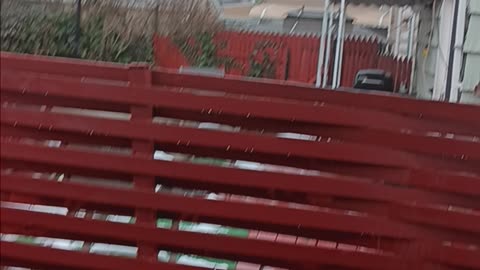 Heavy rain.