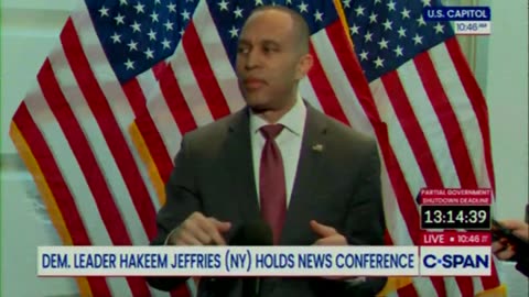 Hakeem Jeffries calls the DOJ "an illegitimate organization," fomenting insurrection