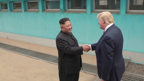 President Trump meets Chairman Kim at the DMZ