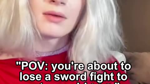 POV: you're about to lose a sword fight to a trans girl ⚔️😏