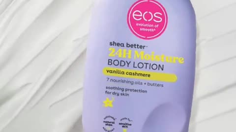 eos Shea Better Body Lotion Vanilla Cashmere, 24-Hour Moisture Skin Care, Lightweight & Non-Greasy,