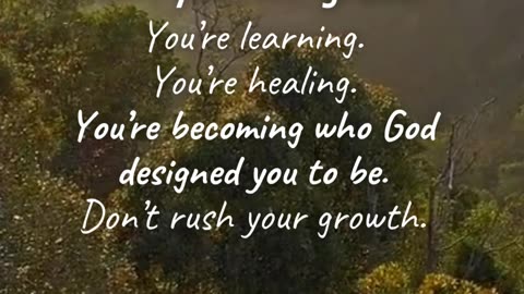 Don’t rush your growth.