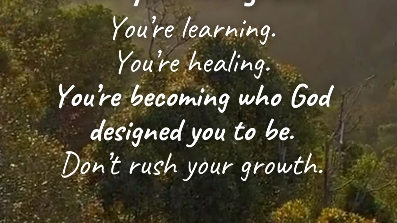 Don’t rush your growth.