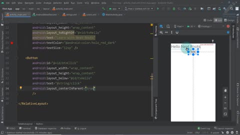 08 Relative Layout in Android Studio