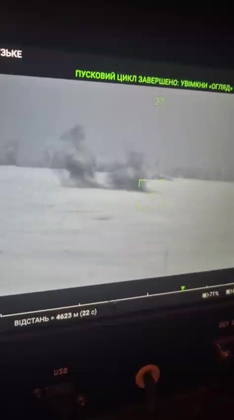 Remote Guided ATGM Slams into Russian Infantry Group