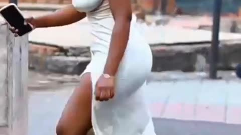 Showing Off Big Black Booty.