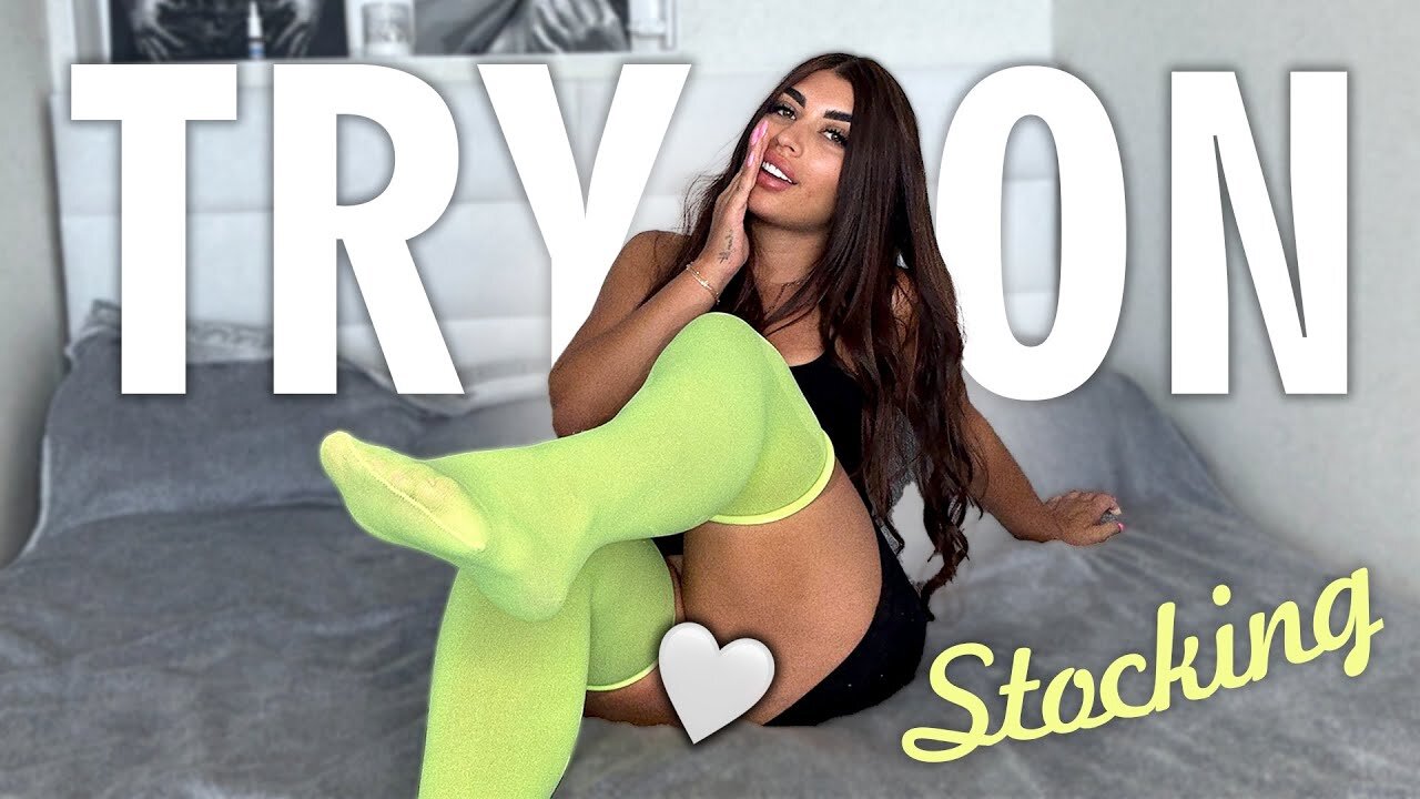 [4K USA] From White Fishnet to Toxic Lime | Stockings Try-On & Mood Shift