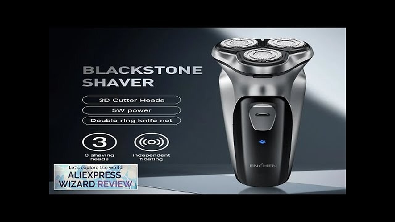 ENCHEN Blackstone Electrical Rotary Shaver for Men 3D Floating Blade Washable Type-C Review