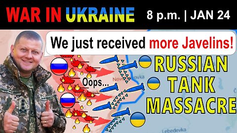 24 Jan: Ukrainians OBLITERATE A MASSIVE RUSSIAN TANK ASSAULT! | War in Ukraine Explained