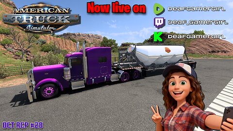 🔴 [FR/ENG] 🚚 Cross‑Country Run in ATS — Deaf Streamer, Chat friendly! 🚚 !wheel💜 Oct RCP #27