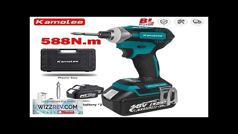 Kamolee 588Nm Cordless Electric Impact Brushless Wrench 5 Speed Screwdriver Power Tool Review