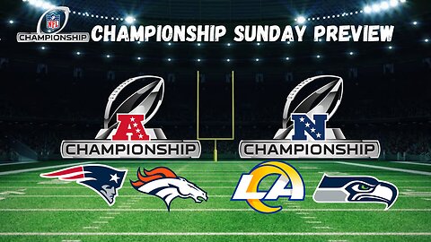 Championship Sunday Preview: LIVE COMMENTARY #afc #nfc #championshipsunday
