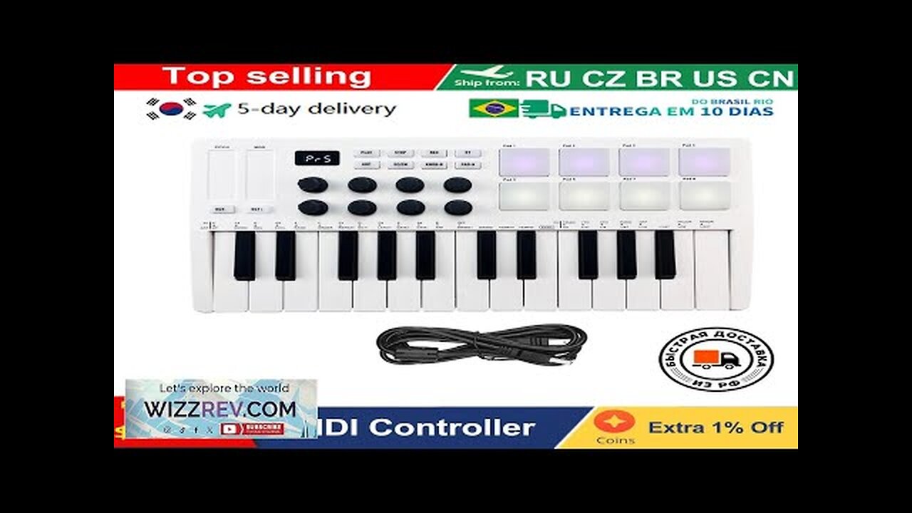 M-VAVE 25-Key MIDI Control Keyboard Mini Portable USB Keyboard MIDI Controller Review