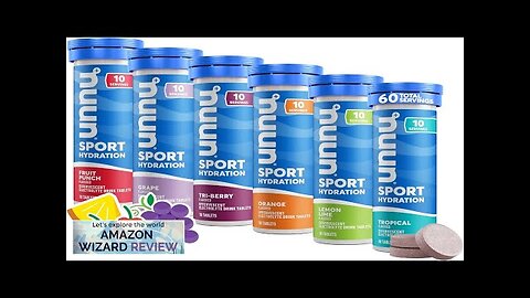 Nuun Sport Electrolyte Tablets for Proactive Hydration Variety Pack 6 Pack (60 Review