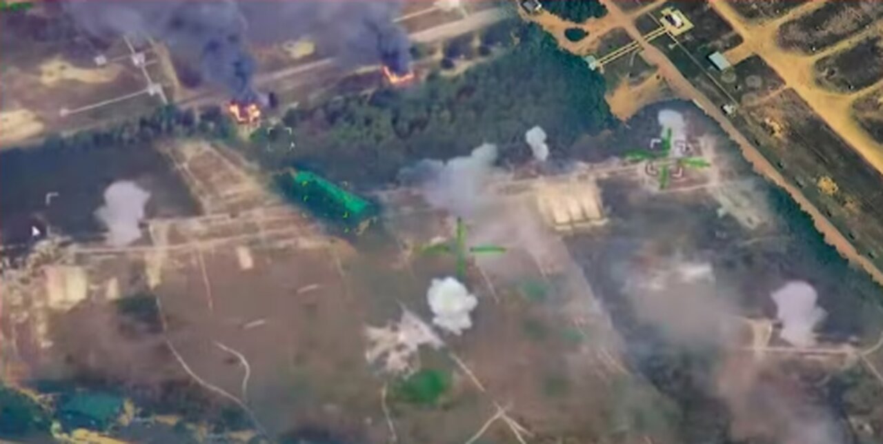 Russians show video of Ukrainian army training ground struck with Iskander systems, Geran drones