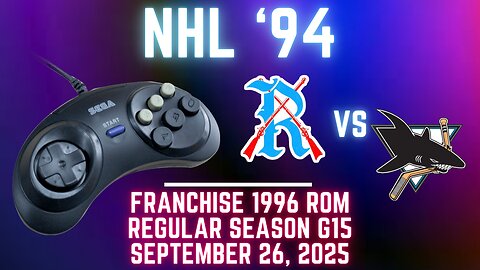 NHL '94 Franchise League (1996) - Rifles (Modano09) at Sharks (Len) {Genesis} Game 15