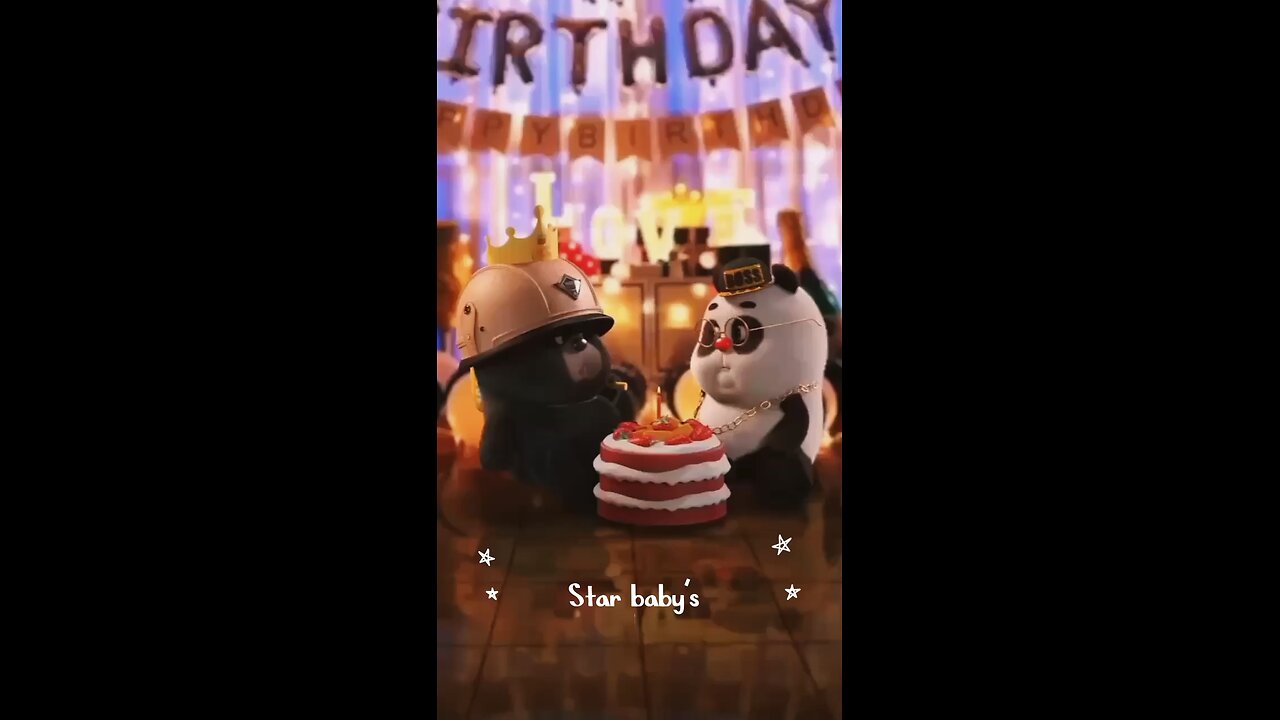 Happy birthday panda shorts animation.