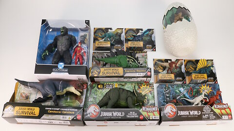 Huge Collection Jurassic World Survival Dinosaur Toys Charge N Chomp Carnotaurus Mattel Dinos